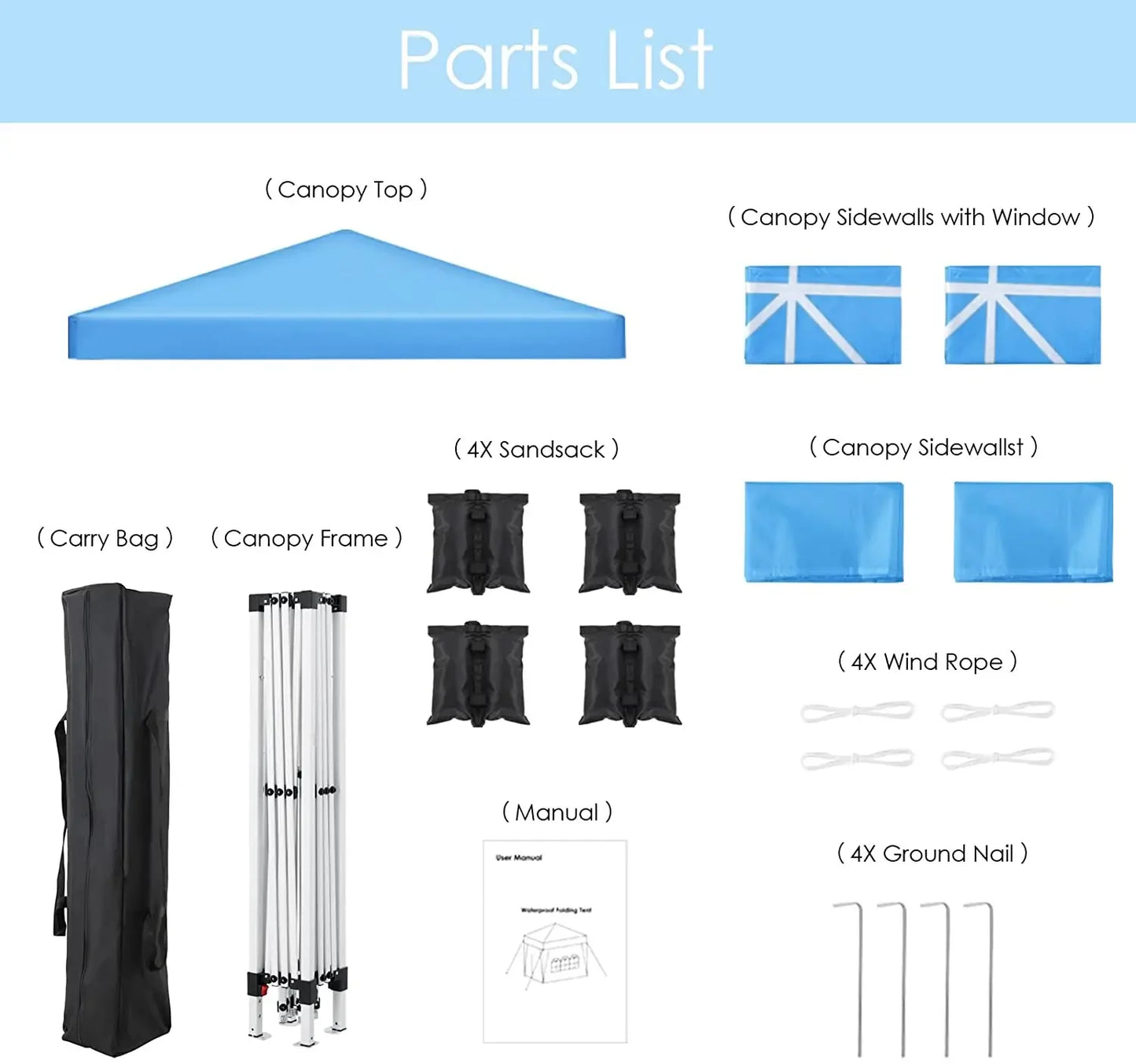Pop-Up Partytent – 3X3 Meter Tent – Pop-Up Tent – Tuin Tent – Markt Tent – Waterafstotend Oxford Stof – Verstelbare Hoogte