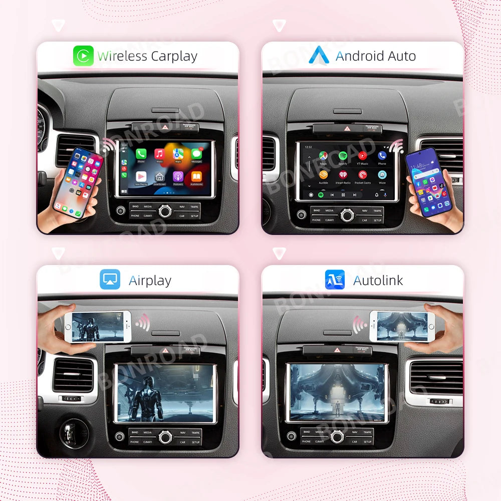 Carplay Interface – Android Auto Adapter – Draadloze Connector – Navigatiemodule – Infotainmentsysteem Upgrade – Draadloos CarPlay En Android Auto – GPS En Bluetooth – Mirror Link Ondersteuning - QUORE