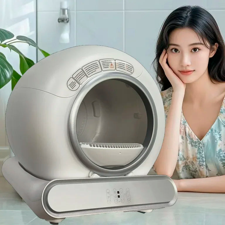 Automatische Kattenbak – Slimme Kattenbak – Zelfreinigende Kattenbak – Kattenbak Met Sensor – Grote 65L Inhoud – Duurzaam Kunststof PP