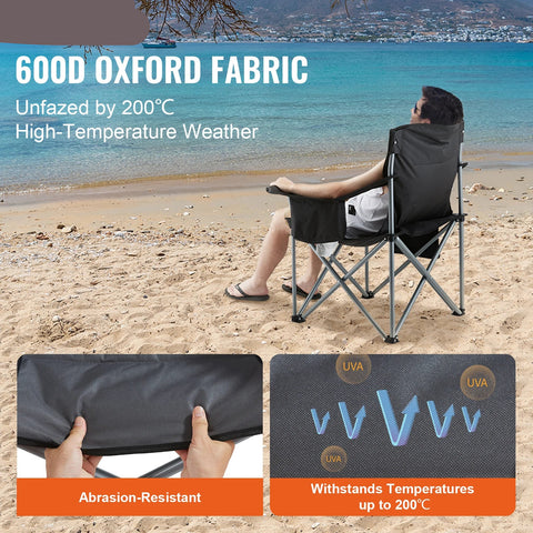 Camping Chair - Folding Chair - Camping Chair Foldable - Beach Chair - Outdoor Chair - 350lbs High Load - Lightweight - for Beach Hiking Picnic Travel Seat Fishing Tool
