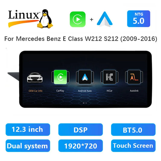Car multimedia unit – Touchscreen – Navigatiesysteem – Auto scherm – Multimedia speler – 12,3 inch scherm – Snapdragon 665 processor – Draadloos CarPlay & Android Auto – Android 14