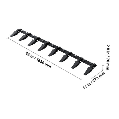 SucceBuy Bucket Tooth Bar Heavy Duty Tractor Bucket Teeth Bar for Sub-Compact Tractor Loader 4560 lbs Load-Bearing Capacity - QUORE