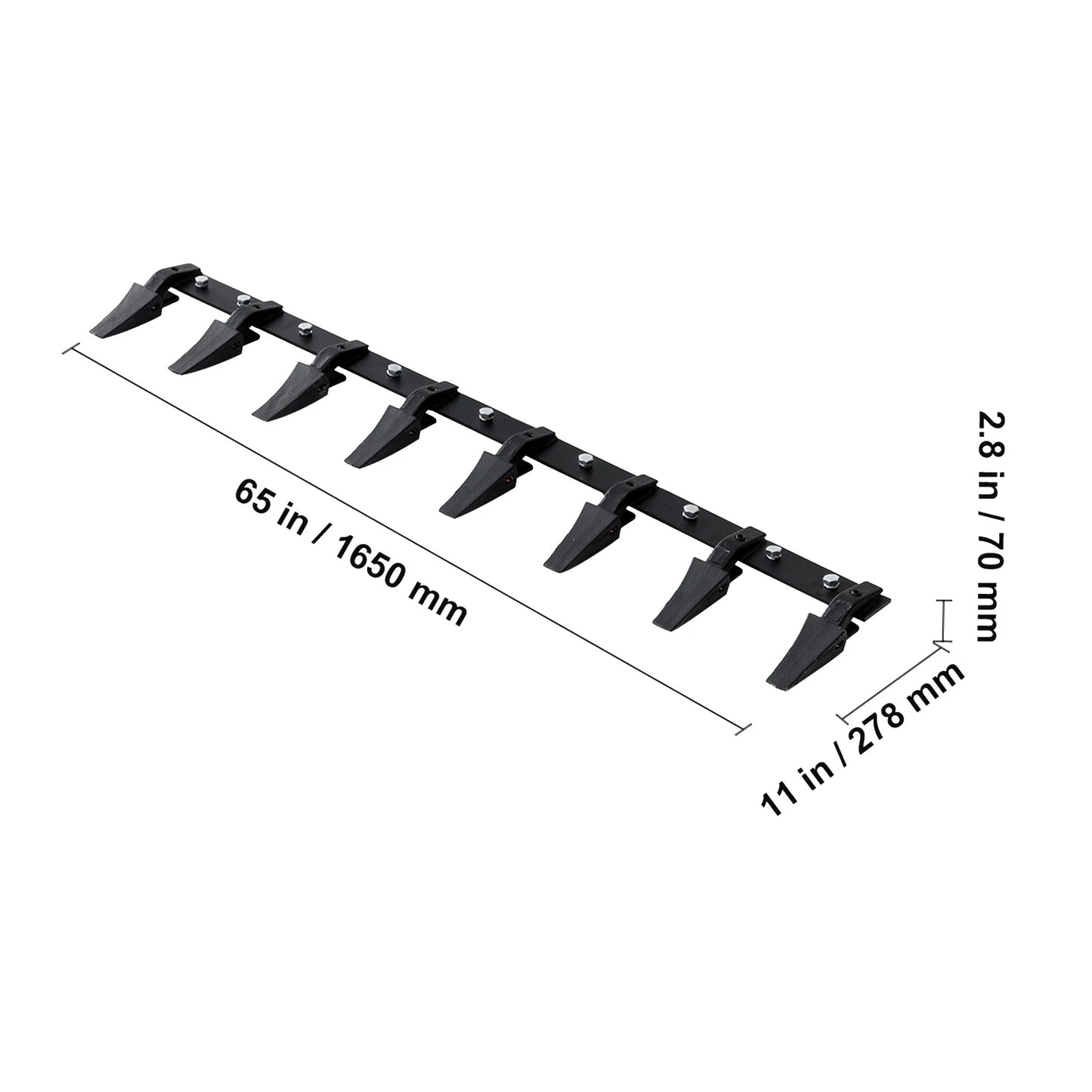 SucceBuy Bucket Tooth Bar Heavy Duty Tractor Bucket Teeth Bar for Sub-Compact Tractor Loader 4560 lbs Load-Bearing Capacity - QUORE