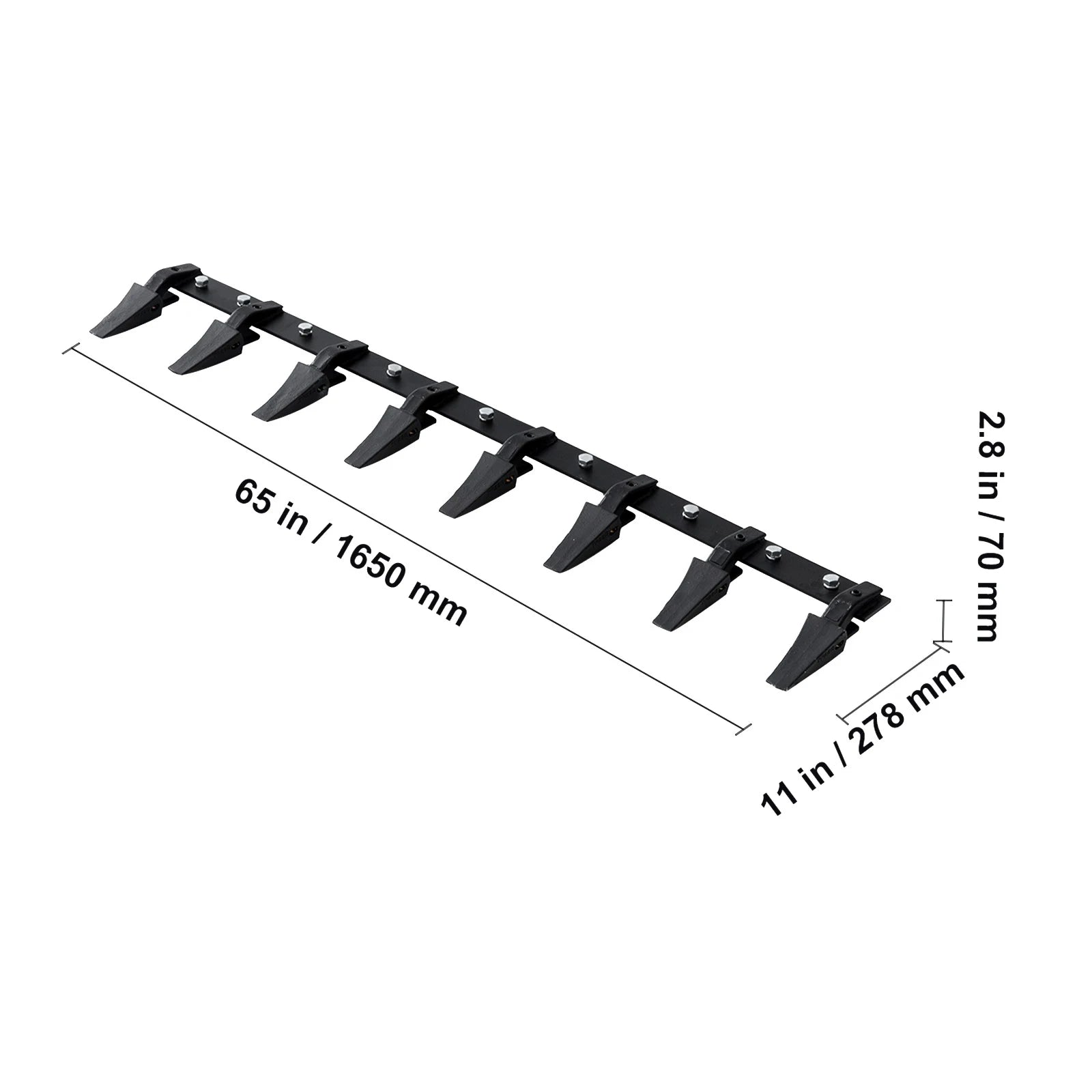 SucceBuy Bucket Tooth Bar Heavy Duty Tractor Bucket Teeth Bar for Sub-Compact Tractor Loader 4560 lbs Load-Bearing Capacity - QUORE