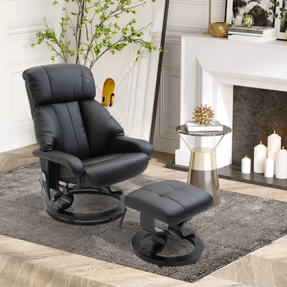 Massagestoel – Massagefauteuil – Relaxstoel – Ontspanningsstoel – Verstelbare Rugleuning – 10 Vibratiepunten – Draaibaar 360°