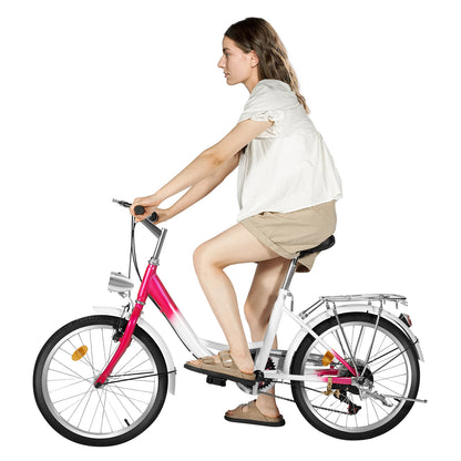 Kinderfiets – Jongensfiets – Meisjesfiets – Fiets Voor Kinderen – 20-Inch – 6 Versnellingen – Verstelbaar Stuur En Zadel