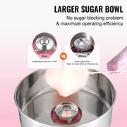 Cotton Candy Machine - 1000W - 220V - Mini Cotton Candy - Commercial Floss Maker - Stainless Steel Bowl - Sugar Scoop and Tray for Birthday Parties - Pink