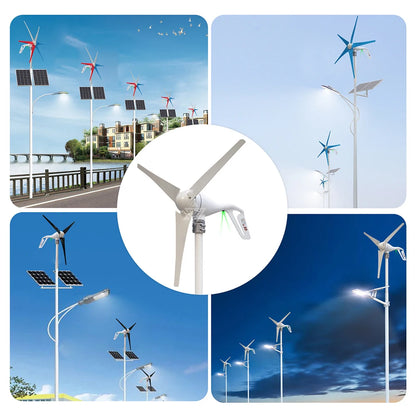 Windturbine – Windgenerator – Windenergie Generator – 400W Turbine – Aluminium Behuizing – Weerbestendig Tot 80°C -  Rood - QUORE