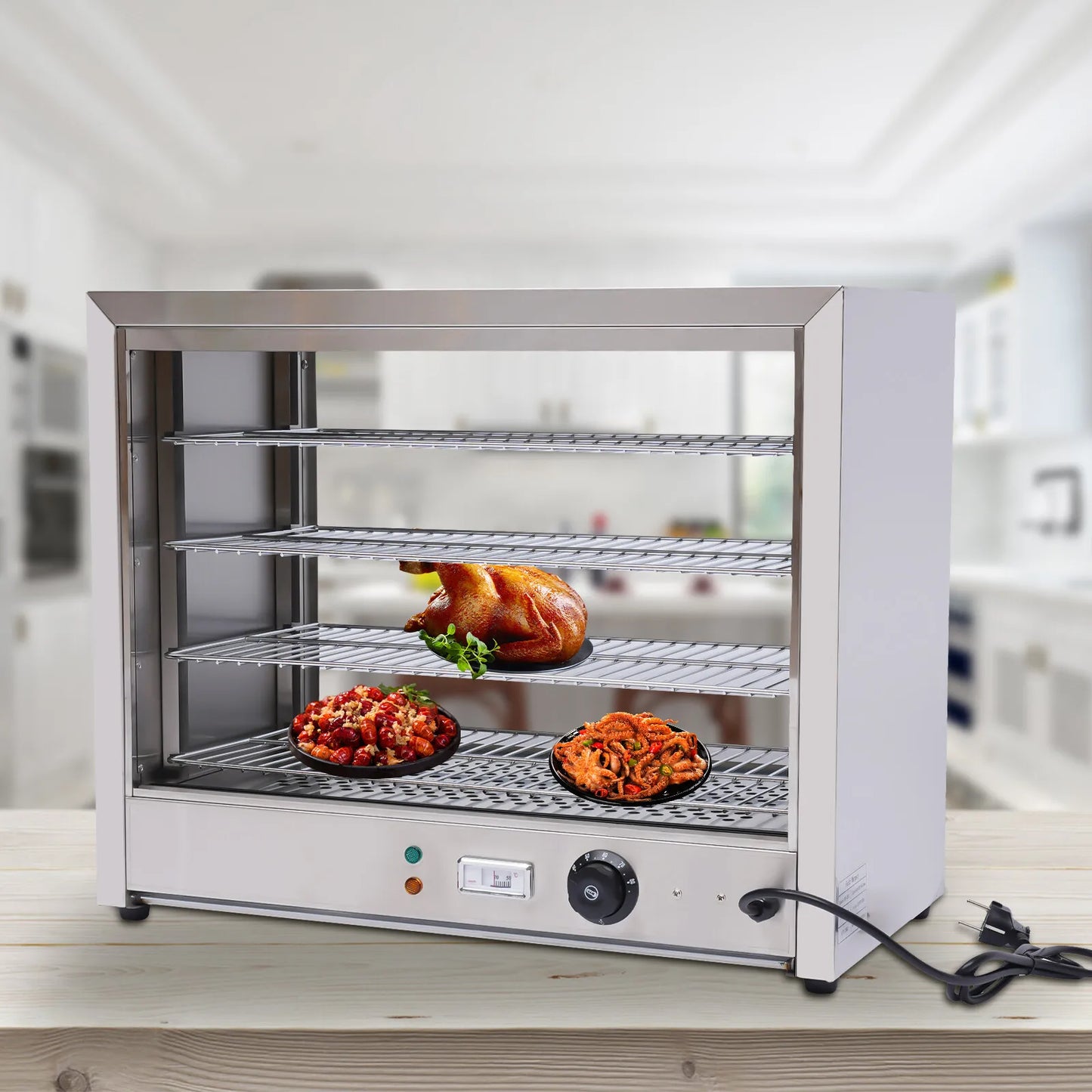 Voedselverwarmer – Snackverwarmer – Buffetverwarmer – Horecaverwarmer – 4 Lagen Met Draagvermogen 20 Kg – Temperatuur Instelbaar 30-85°C