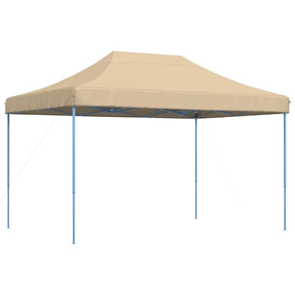 Opvouwbare Partytent – Tuinpaviljoen – Partytent – Tuientent – Feesttent – Kampeertent – Beschuttende Tent – 410x279x315 Cm – Waterdicht Oxford Polyester – Stalen Frame - Beige