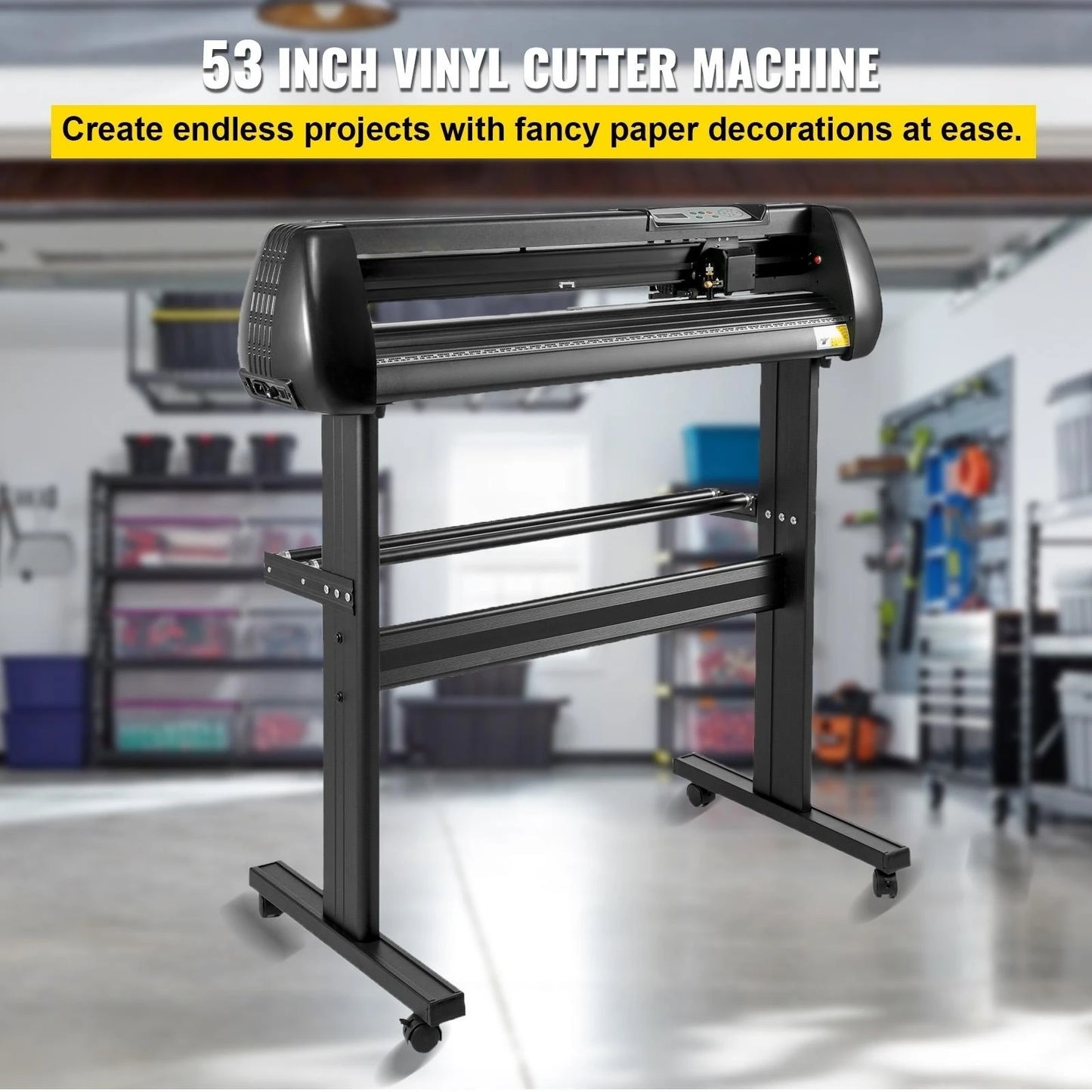 SucceBuy Vinyl Cutter 34 inch Vinyl Cutter Machine 870mm Paper Feed Vinyl Plotter with Floor Stand Cutting Plotter Machine