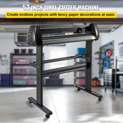 SucceBuy Vinyl Cutter 34 inch Vinyl Cutter Machine 870mm Paper Feed Vinyl Plotter with Floor Stand Cutting Plotter Machine