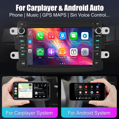 Autoradio – Multimedia Speler – Touchscreen Navigatie – Android Radio – Renault Dacia Upgrade – 7 Inch Scherm – Android 15 Met 4GB RAM & 64GB Opslag