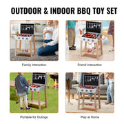 Barbecue BBQ Koken Keuken Speelgoed - Interactieve Grill Spelen - Voedsel Koken Speelset - Voor Kinderen Keuken Pretend Play - Simulatie Keuken Barbecue Speelgoed - Houten Grill Speelgoed Set