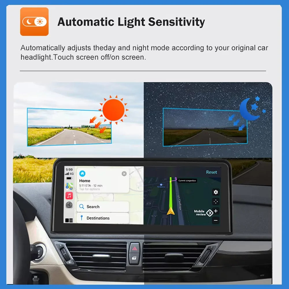 Multimedia Systeem – Auto Radio – Navigatie Unit – Touchscreen Dashboard – Inbouw Radio – 10,25 Inch IPS Scherm – Draadloze CarPlay & Android Auto – Geschikt Voor BMW X1 E84 2009-2015
