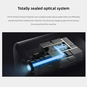 Xiaomi - Mi Smart Compact - Beamer - Projector Beamer - Mini Meamer - HDR 10 - FHD 1080p - DLP Automatic focus - with WiFi 5.0 - 500 ANSI Lumens - Android 11.0 - White