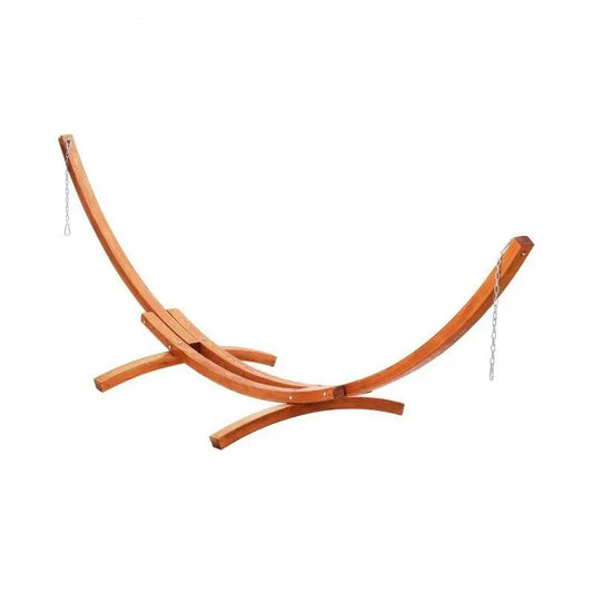 Houten Hangmatstandaard - Frame Stand - Heavy-duty Houten - voor 9-13ft Hangmatten - Tuinhangmat - Snaar - Capaciteit van 475 lbs -  Verstelbare Standaard - 422 x 120 x 128 cm - Bruin