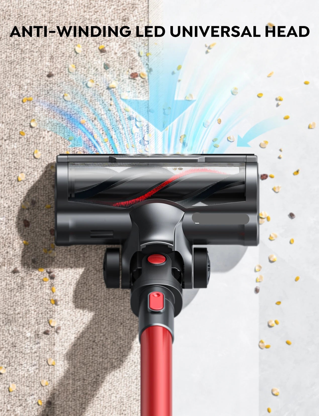 Steelstofzuiger - Vacuum Cleaner - Draadloze Stofzuiger- Kruimeldief Snoerloos - 500W - 50KPa - Handstofzuiger - 1.5L Stofreservoir - Verwijderbare Batterij -  Ideaal voor Huisdieren en Thuisgebruik