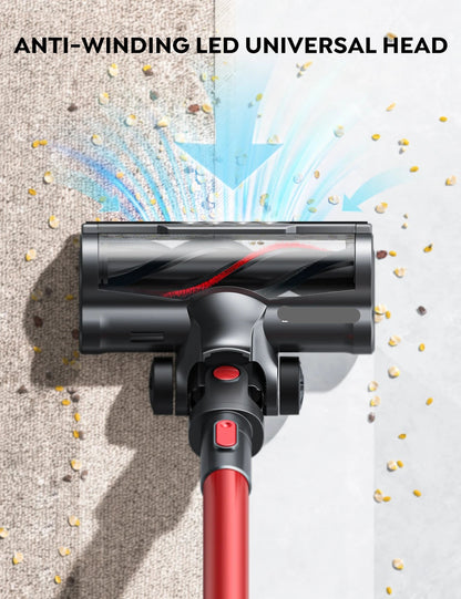 Steelstofzuiger - Vacuum Cleaner - Draadloze Stofzuiger- Kruimeldief Snoerloos - 500W - 50KPa - Handstofzuiger - 1.5L Stofreservoir - Verwijderbare Batterij -  Ideaal voor Huisdieren en Thuisgebruik