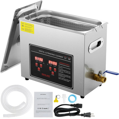 Ultrasoon Reiniger - Reinigingsapparaat voor Sieraden en Brillen - 30L - Ultrasone - Ultrasonic Cleaner - met Digitale Timer en Verwarming - Extra Grote Roestvrijstalen Reinigingsmachine  - voor Professioneel Gebruik - QUORE