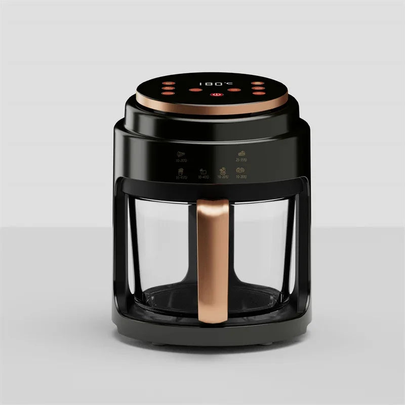 Airfryer - 3L – Heteluchtfriteuse - 1000W – Olievrij Frituren – LED Touchscreen - en 360° Hete Lucht – Voor Gezonder Koken - Veilig in Gebruik - Zwart - QUORE