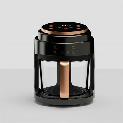 Airfryer - 3L – Heteluchtfriteuse - 1000W – Olievrij Frituren – LED Touchscreen - en 360° Hete Lucht – Voor Gezonder Koken - Veilig in Gebruik - Zwart - QUORE