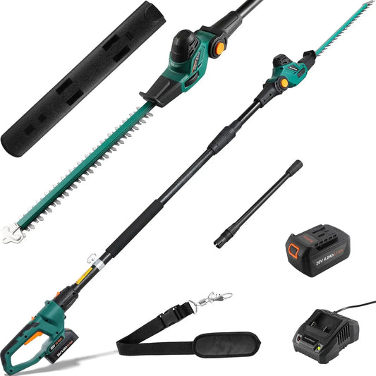 Heggenschaar – Telescoopheggenschaar – Accu Heggenschaar – Elektrische Haagschaar – Snoeigereedschap – 45 cm Snijlengte – 20V Lithium-ion Accu
