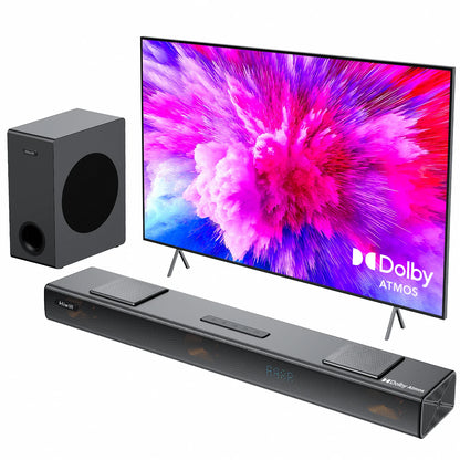 Soundbar – Home Cinema Speaker – Audio Systeem – Surround Geluid – 3.1.2 Kanaals – 400 Watt Piekvermogen – 5,25 Inch Subwoofer