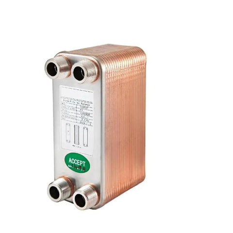 Vevor - Heat Exchanger Wort Chiller - 60 Plates - Stainless Steel - Beer Brewing Chiller Counterflow Chiller - Water Heating - 316L +99.9% Copper