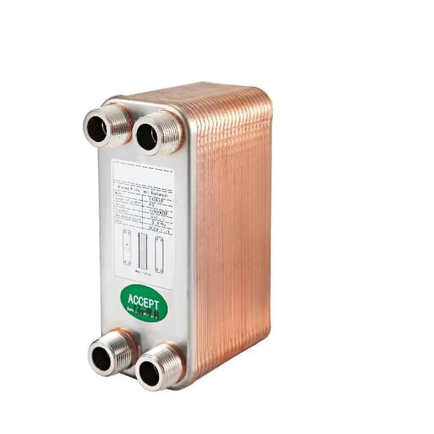 Vevor - Heat Exchanger Wort Chiller - 60 Plates - Stainless Steel - Beer Brewing Chiller Counterflow Chiller - Water Heating - 316L +99.9% Copper