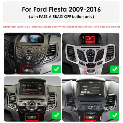Multimediasysteem Ford Fiesta MK7 – Autoradio 2-DIN – Navigatiesysteem – Touchscreen Radio – CarPlay Android Auto – 9,7 Inch Scherm – Canbus Ondersteuning – Plug & Play