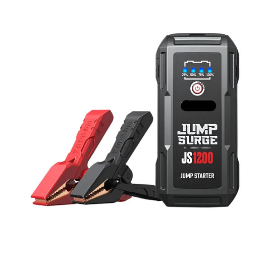 Jumpstarter - Jumpstarter for Car - Car Starting Device - 12V - 1200A - 10000mAh - 37Wh - Jumpstarter with Powerbank - Smart - Jumpstarter - USB - Lighting - Cigarette Lighter - Black
