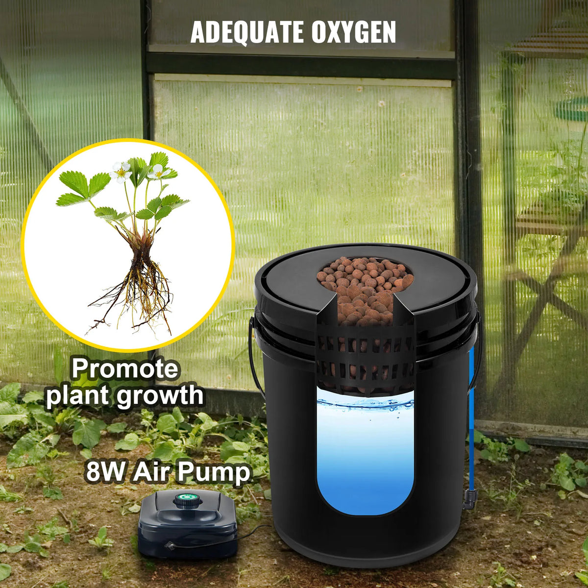 Hydrocultuur -Watercultuursysteem - Watercultuursysteem Gallon - Emmers Watercultuursystemen - Direct 4PCs - QUORE