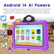 Kindertablet PRO MAX 2024 - Snelle 7 Inch Kindertablet - Vanaf 3 Jaar - Perfect Voor School - Ouderlijk Toezicht - Ook Voor Volwassenen - QUORE