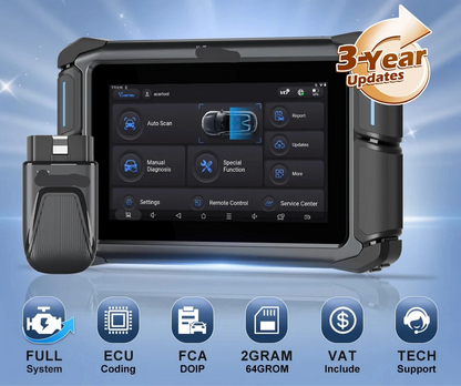 Autodiagnosescanner – OBD2 Scanner – Voertuigdiagnose – Foutcode Uitlezer – Draadloos Bluetooth – 7 Inch Touchscreen