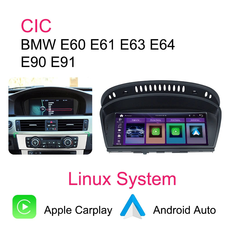 Multimedia Speler BMW – Touchscreen Autoradio – Navigatie Systeem – Infotainment Unit – CarPlay Android Auto – 8,8 Inch Scherm – Draadloze Connectiviteit