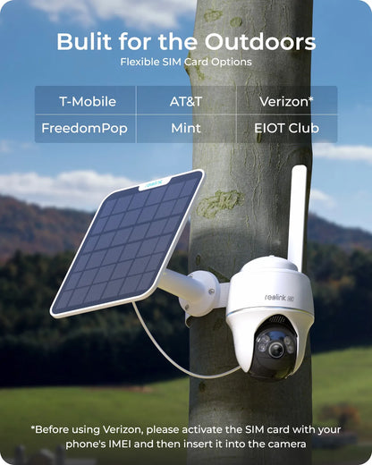 4K 360° Beveiligingscamera – Surveillance Camera – Outdoor Camera – Bewakingscamera – 4G Camera – 355° Pan & 140° Tilt – 6000mAh Batterij & Waterdicht