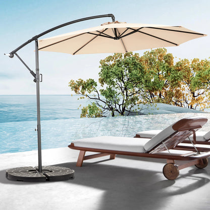 Hangparasol – Zweefparasol – Tuinparasol – Kantelbaar – Verstelbaar – Roestvrijstalen Frame – UPF50+ Waterafstotend