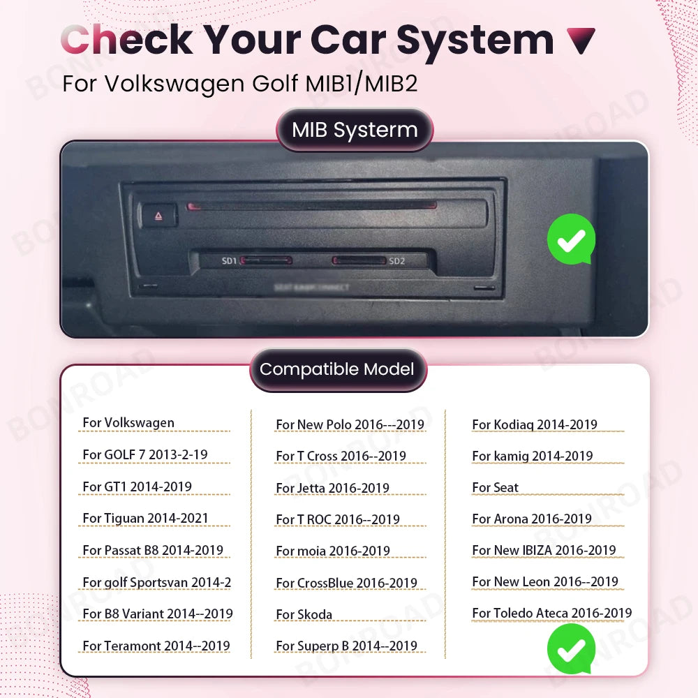 Draadloze CarPlay Module – Android Auto Adapter – Smart Connect Interface – MirrorLink Converter – Voor MIB1 MIB2 Systemen – Plug & Play Installatie – Automatische Verbinding - QUORE
