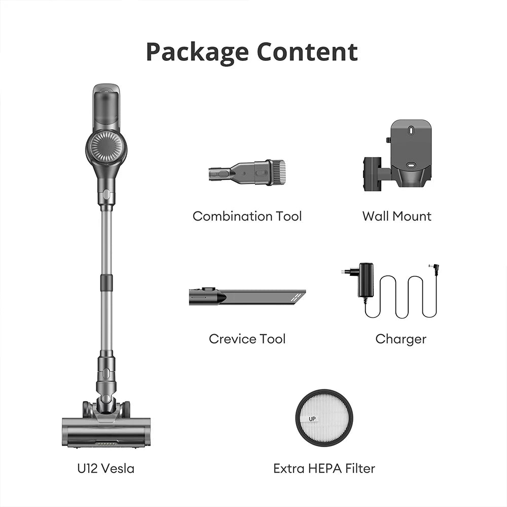 Draadloze Steelstofzuiger – Snoerloze Stofzuiger – Steelstofzuiger Zonder Kabel – Handstofzuiger – Krachtige Zuigkracht 30KPa – 45 Minuten Gebruikstijd