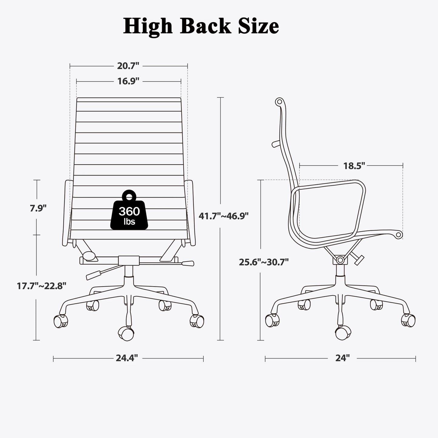Bureaustoel Ergonomisch - Gaming Stoel - Executive Stoel - Stoelen - Kantoorstoel - Leren - Klassieke Hoge Rug - Armleuningen - Verstelbare - 360° Draaifunctie - met Wielen - 1 Stuk - Bruin