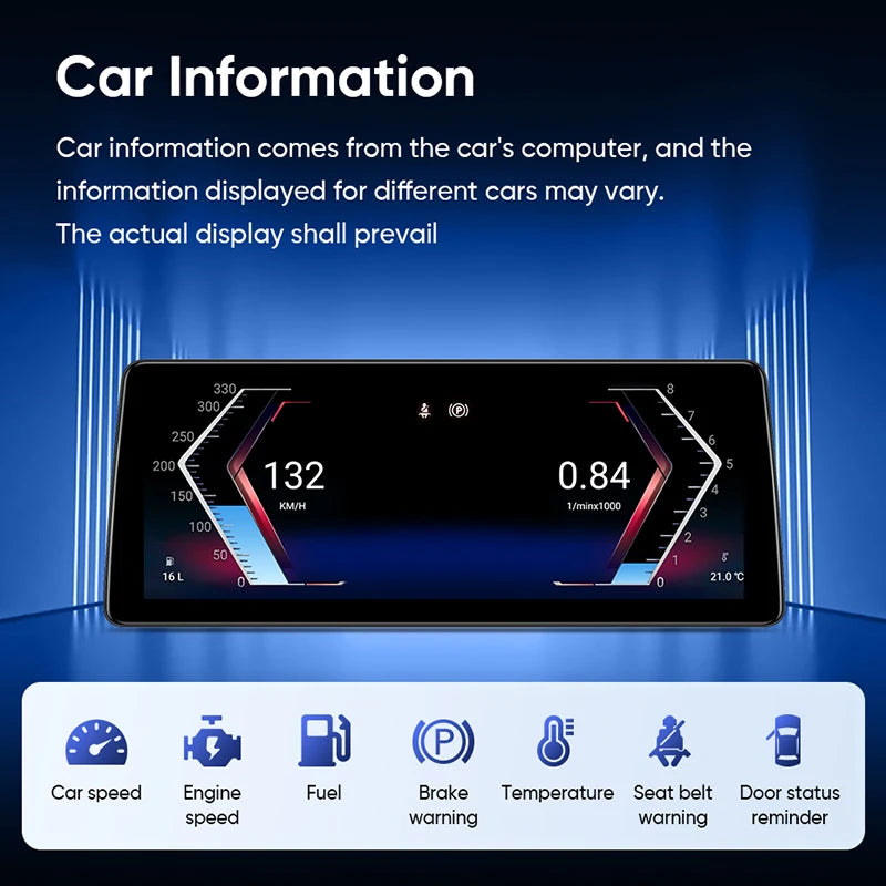 Autoradio – Multimedia Speler – Auto Navigatie – DAB+ Radio – 12,3 Inch Touchscreen – Draadloze CarPlay – Android Auto – 8-Core Processor – 256GB Intern Geheugen