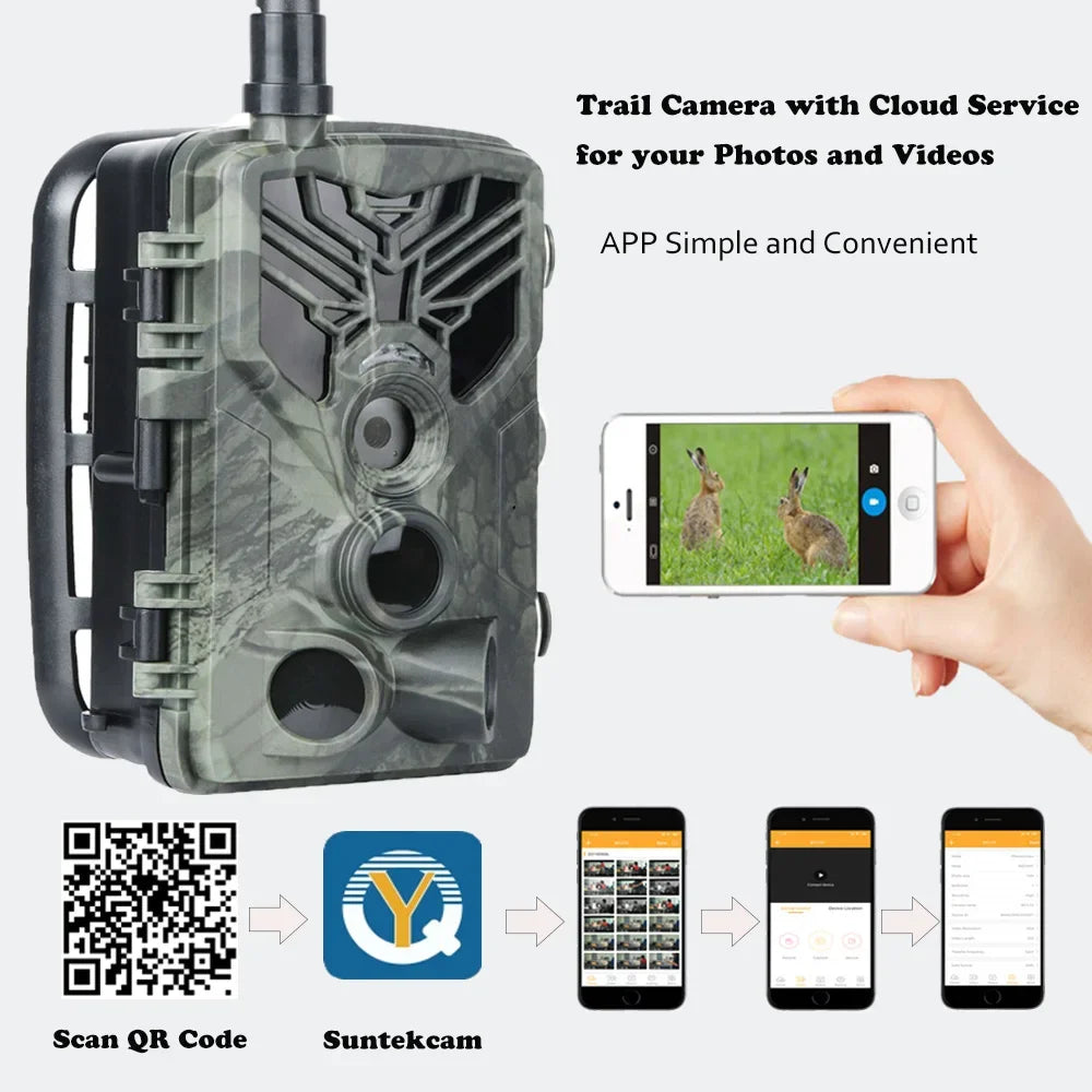Wildcamera – Jachtcamera – Trailcamera – Wildlife Camera – Buitencamera – 4G Verbinding – 36MP & 4K Video