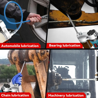 Vetspuit - Vetpomp - Smeermachine - Vetpistool - Smeerpistool - Vetinjector - Smeerapparaat - Smeergereedschap - 10.000 PSI - Draadloze Hogedruk Smeermachine voor Auto’s – met 2 Accu's & EU Stekker – Oplaadbaar Gereedschap Geschikt voor 18V Accu - QUORE
