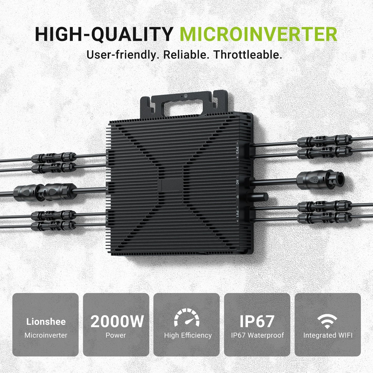 Zonne-omvormer – Hybride Omvormer – Solar Inverter – MPPT Laadregelaar – Off-Grid Omvormer – 10.2KW Vermogen – Zuivere Sinusgolfuitgang – Wifi Monitoring - QUORE