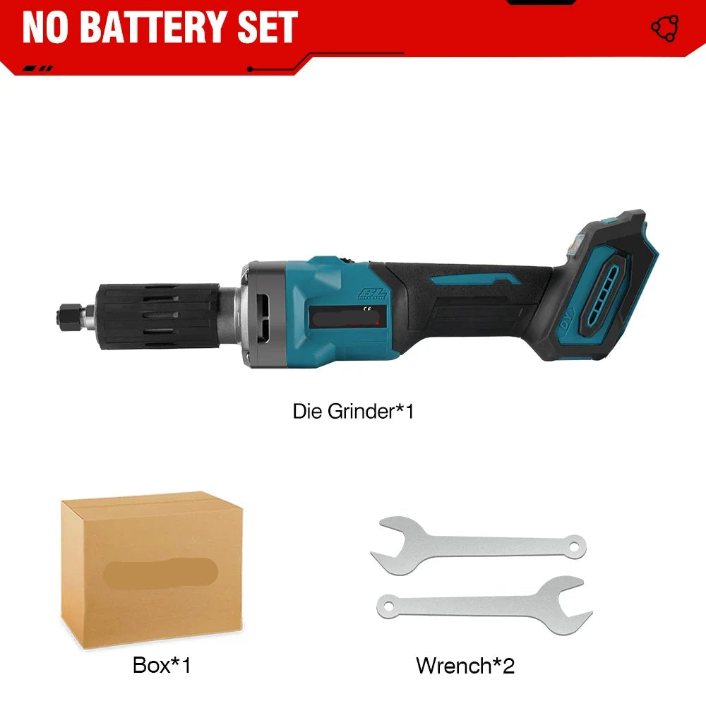 Rechte Slijpmachines - met Brushless - 2000W Draadloze - 35000RPM - 6mm Slijpmachine - 4 Snelheden Variabel -18V - Professionele Slijprotools - voor Graveer - Polijstmachine - Snijden - Zonder Batterij