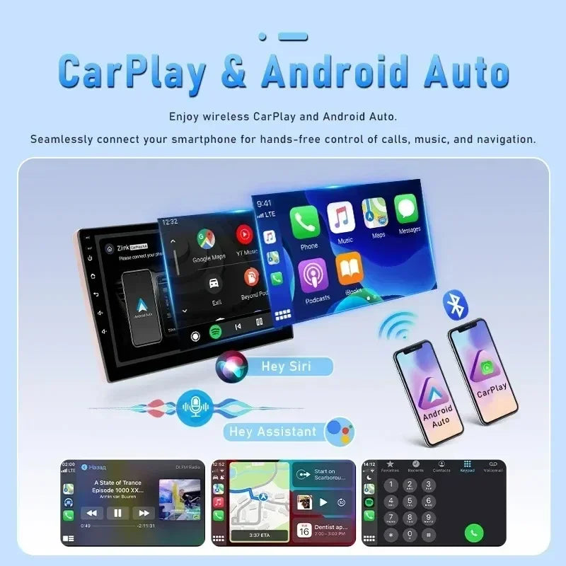 2DIN Autoradio – Multimediaspeler – Touchscreen Radio – Navigatiesysteem – CarPlay Android Auto – 10 Inch Scherm – Draadloos CarPlay & Stuurwielbediening – K3-NO GIFT
