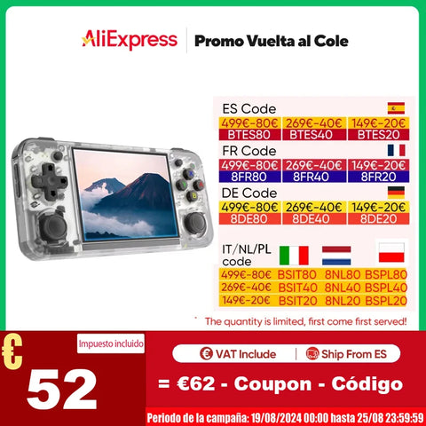 Anbernic Rg35xx H Open-Source Handheld Portable Retro PS Arcade Game GBA Game Retro PSP Handheld Game Console A Gift for Boys
