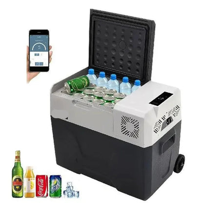 Mini Koelkast - Camping Koelkast - Auto Koelkast - 12V/24V 110-240V - Compressor Koelbox - Minikoelkast Eten & Drinken - 20L - QUORE