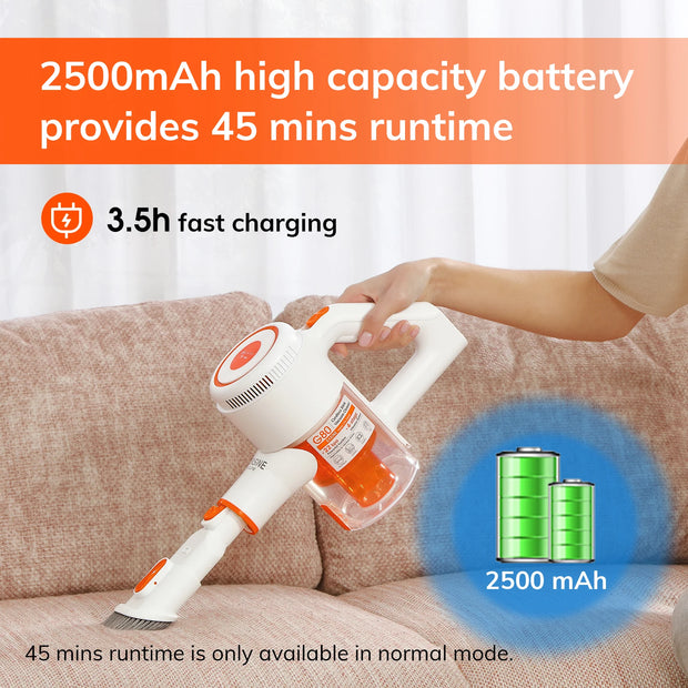 Cordless stick vacuum cleaner - Cordless vacuum cleaner - Vacuum cleaner - Stick vacuum cleaners - Vacuum cleaner - 22000pa Suction power - 45 min Working time